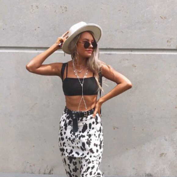 NWT Runway the label cowprint midi skirt XSMALL - Picture 6 of 14